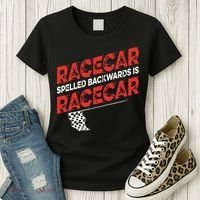 Race Car Lovers Car Racing Apparel Racecar Spelled Backwards Women's T-Shirt thumb 3