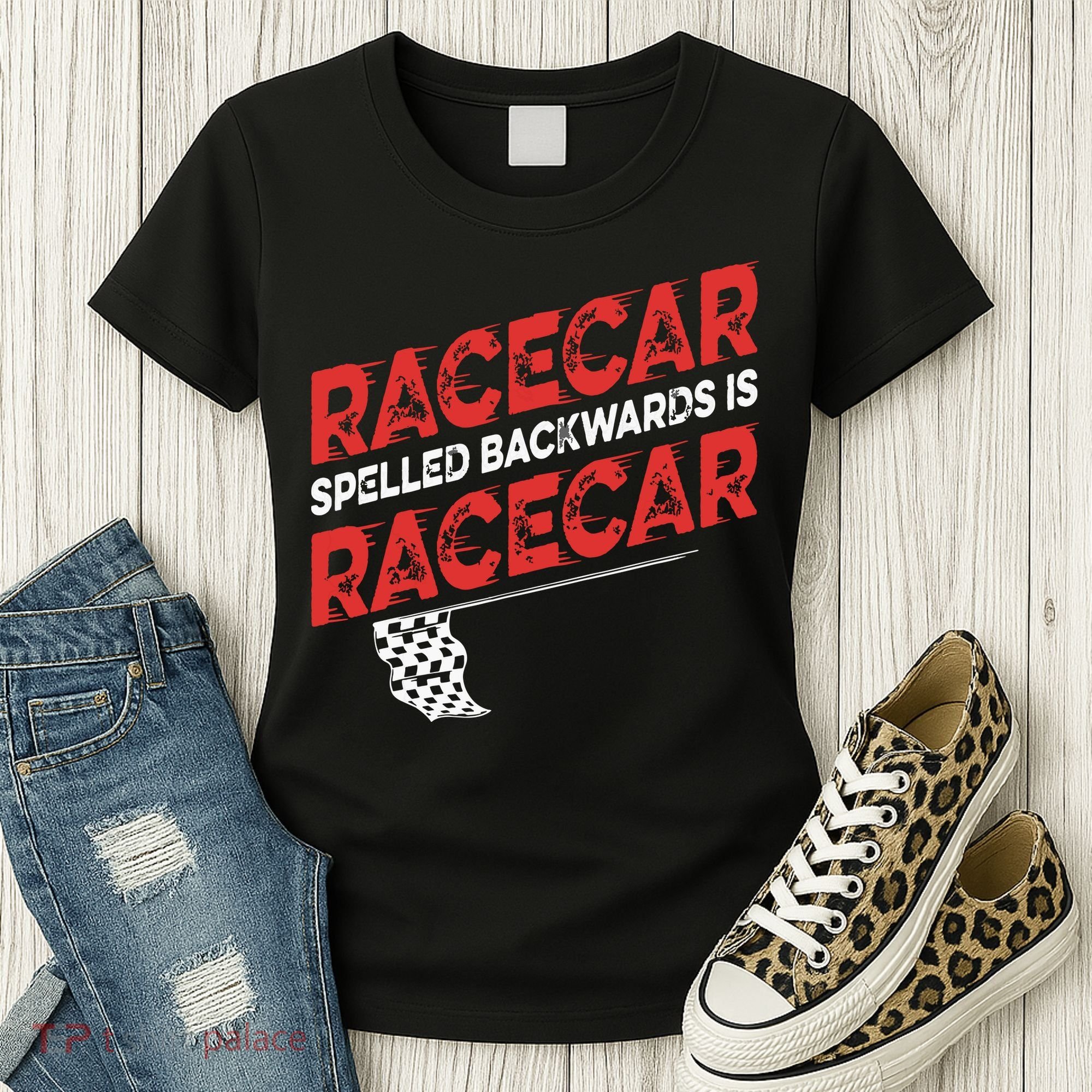 Race Car Lovers Car Racing Apparel Racecar Spelled Backwards Women's T-Shirt