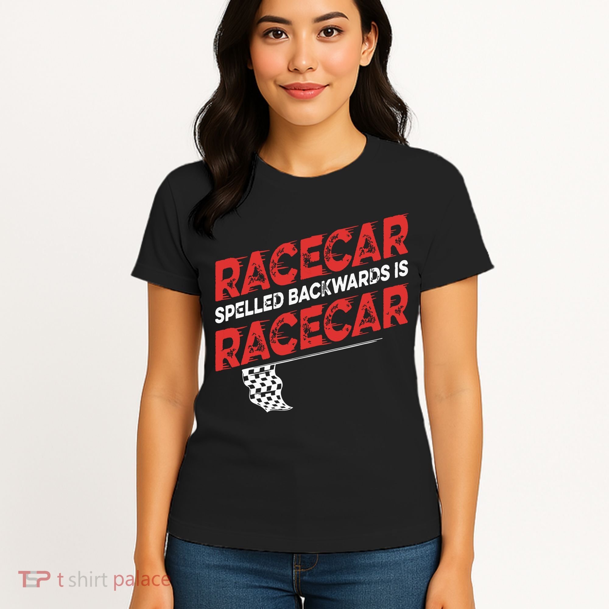 Race Car Lovers Car Racing Apparel Racecar Spelled Backwards Women's T-Shirt