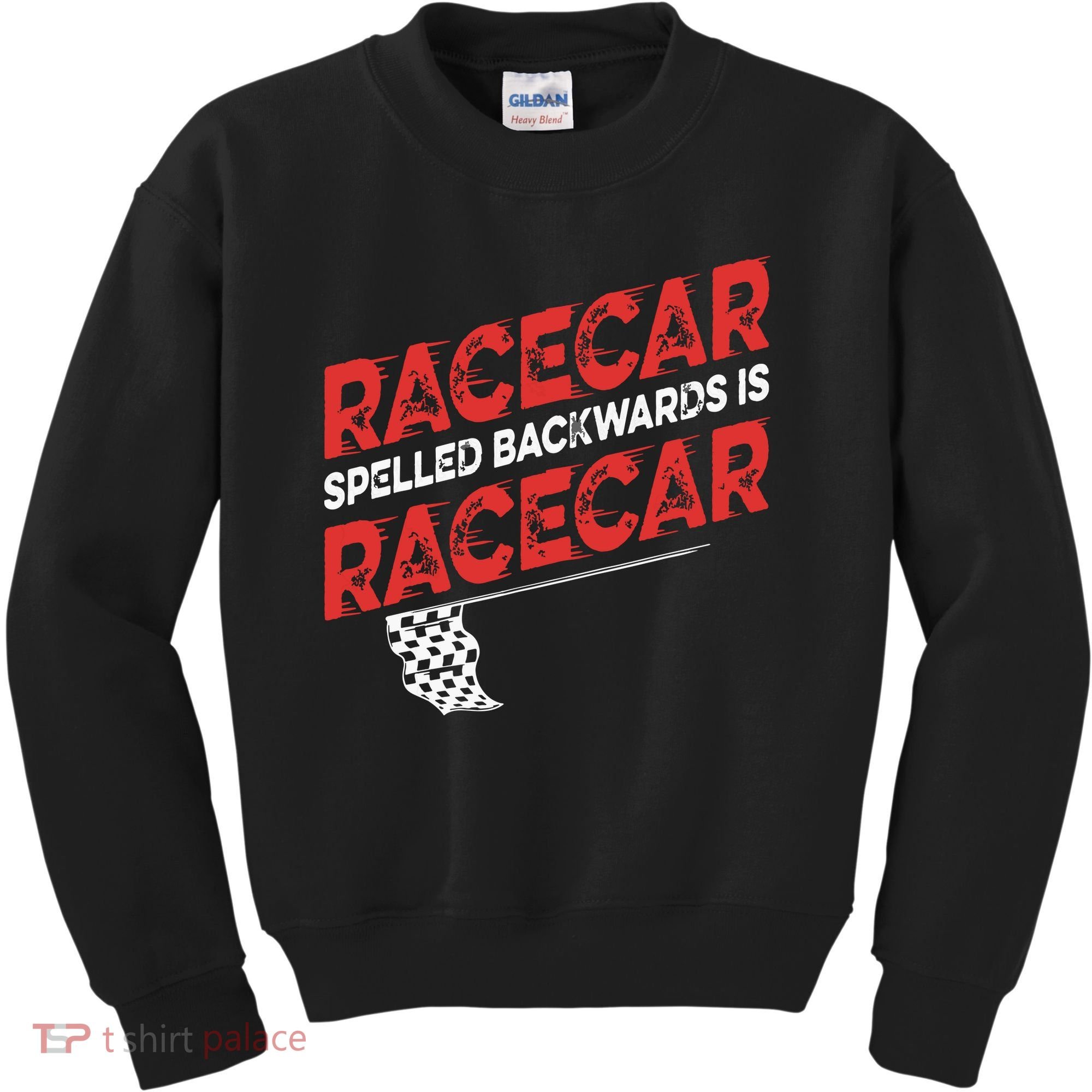 Race Car Lovers Car Racing Apparel Racecar Spelled Backwards Kids Sweatshirt
