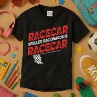 Race Car Lovers Car Racing Apparel Racecar Spelled Backwards Kids T-Shirt thumb 3
