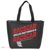 Race Car Lovers Car Racing Apparel Racecar Spelled Backwards Tote Bag thumb 0