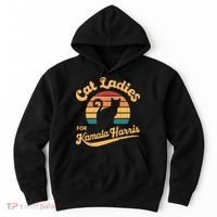 Retro Cat Ladies For Kamala Hoodie thumb 0