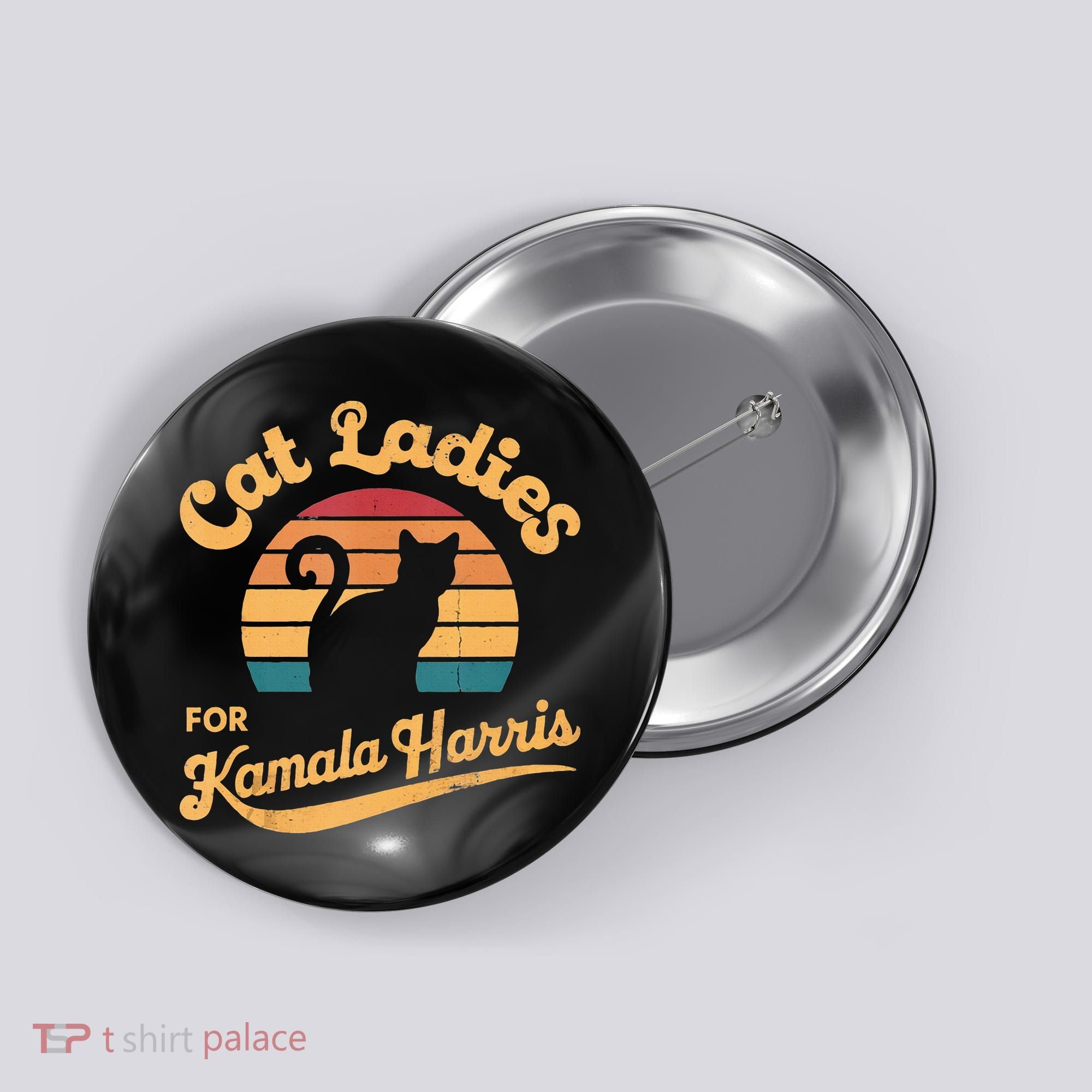 Retro Cat Ladies For Kamala Button
