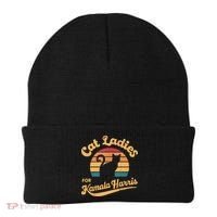 Retro Cat Ladies For Kamala Beanie thumb 0