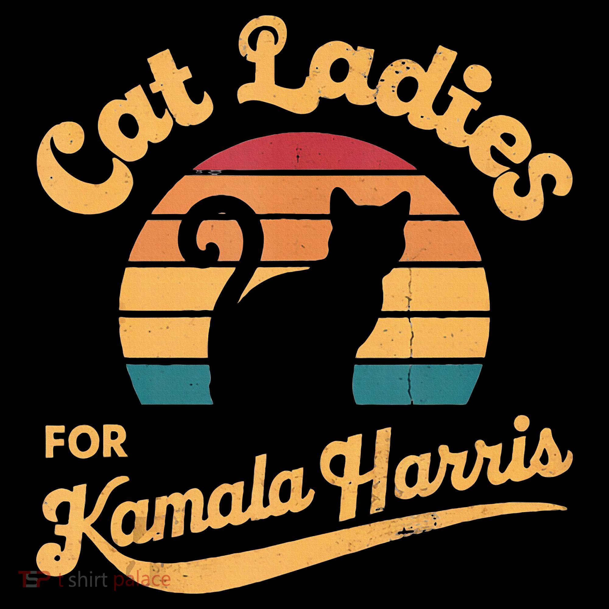 Retro Cat Ladies For Kamala Ornament
