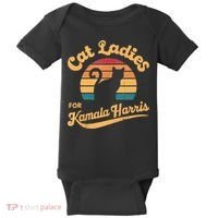 Retro Cat Ladies For Kamala Baby Bodysuit thumb 0