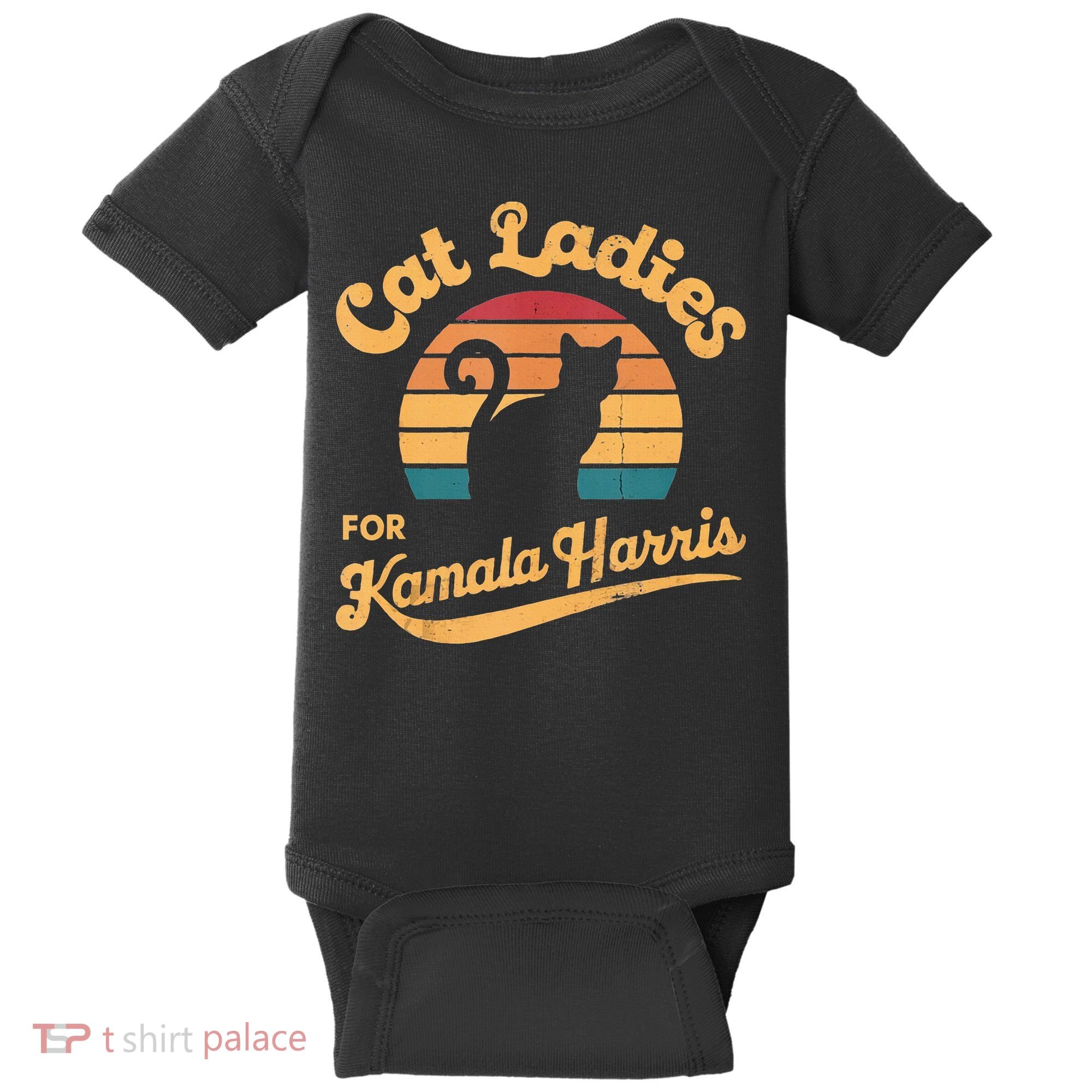 Retro Cat Ladies For Kamala Baby Bodysuit