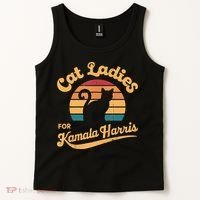 Retro Cat Ladies For Kamala Tank Top thumb 2