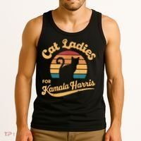 Retro Cat Ladies For Kamala Tank Top thumb 3