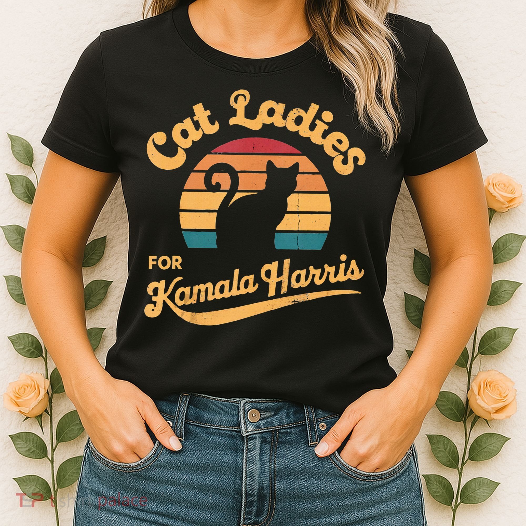 Retro Cat Ladies For Kamala Women's T-Shirt