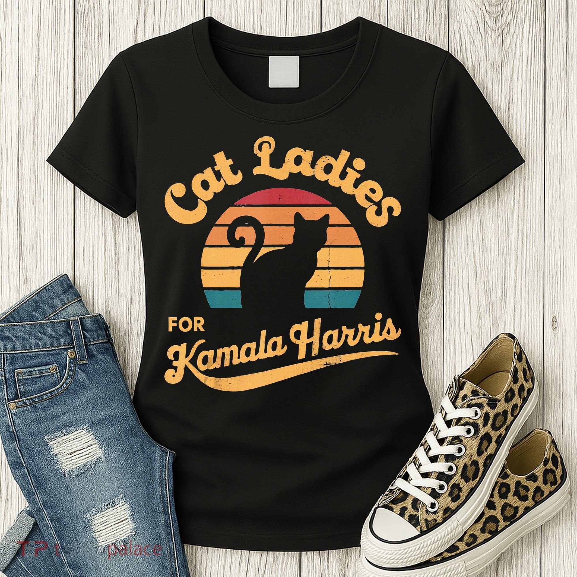 Retro Cat Ladies For Kamala Women's T-Shirt