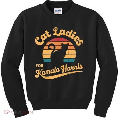 Retro Cat Ladies For Kamala Kids Sweatshirt