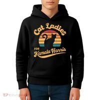 Retro Cat Ladies For Kamala Kids Hoodie thumb 4