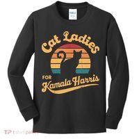 Retro Cat Ladies For Kamala Kids Long Sleeve Shirt thumb 0