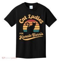 Retro Cat Ladies For Kamala Kids T-Shirt thumb 0
