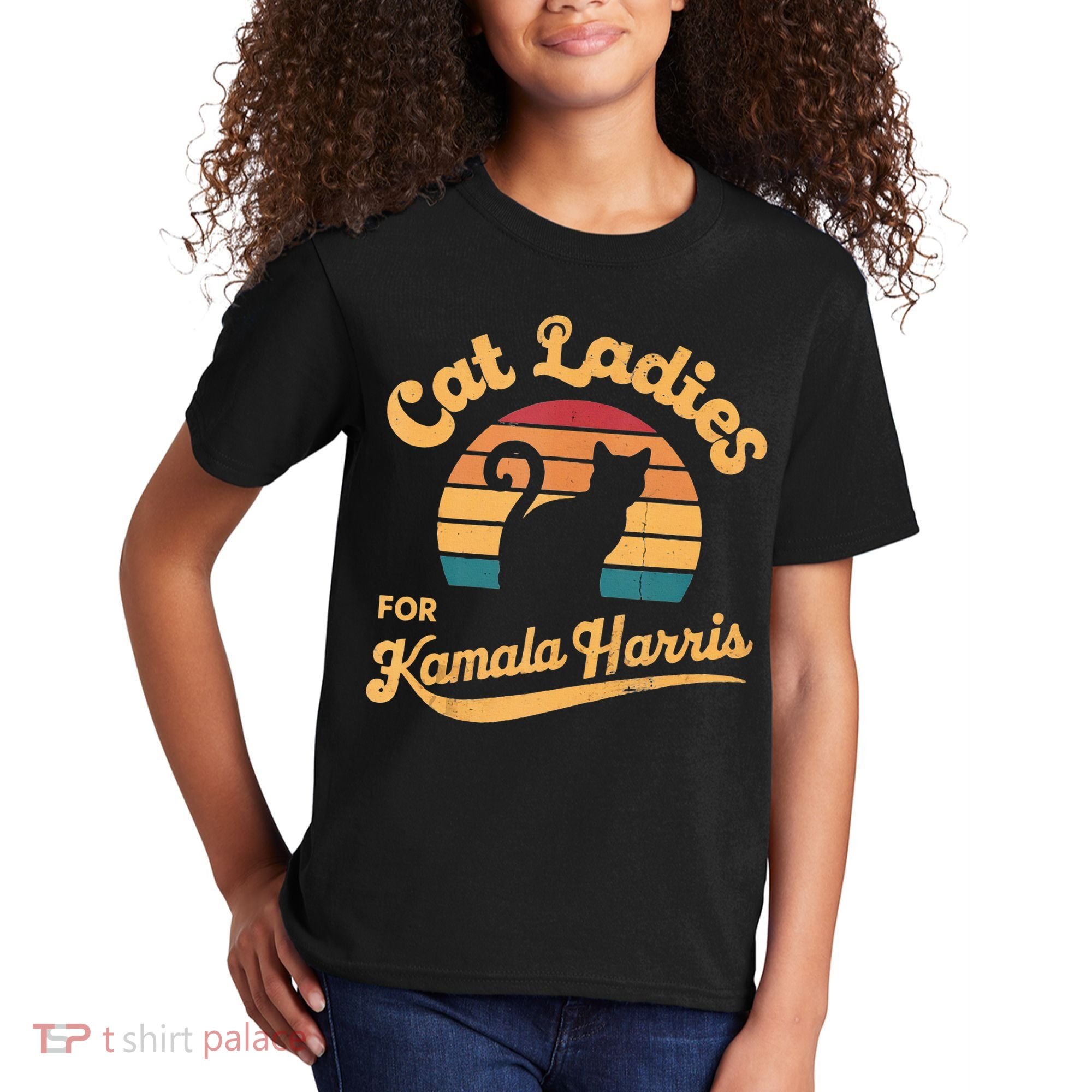 Retro Cat Ladies For Kamala Kids T-Shirt