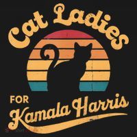 Retro Cat Ladies For Kamala Kids T-Shirt thumb 4