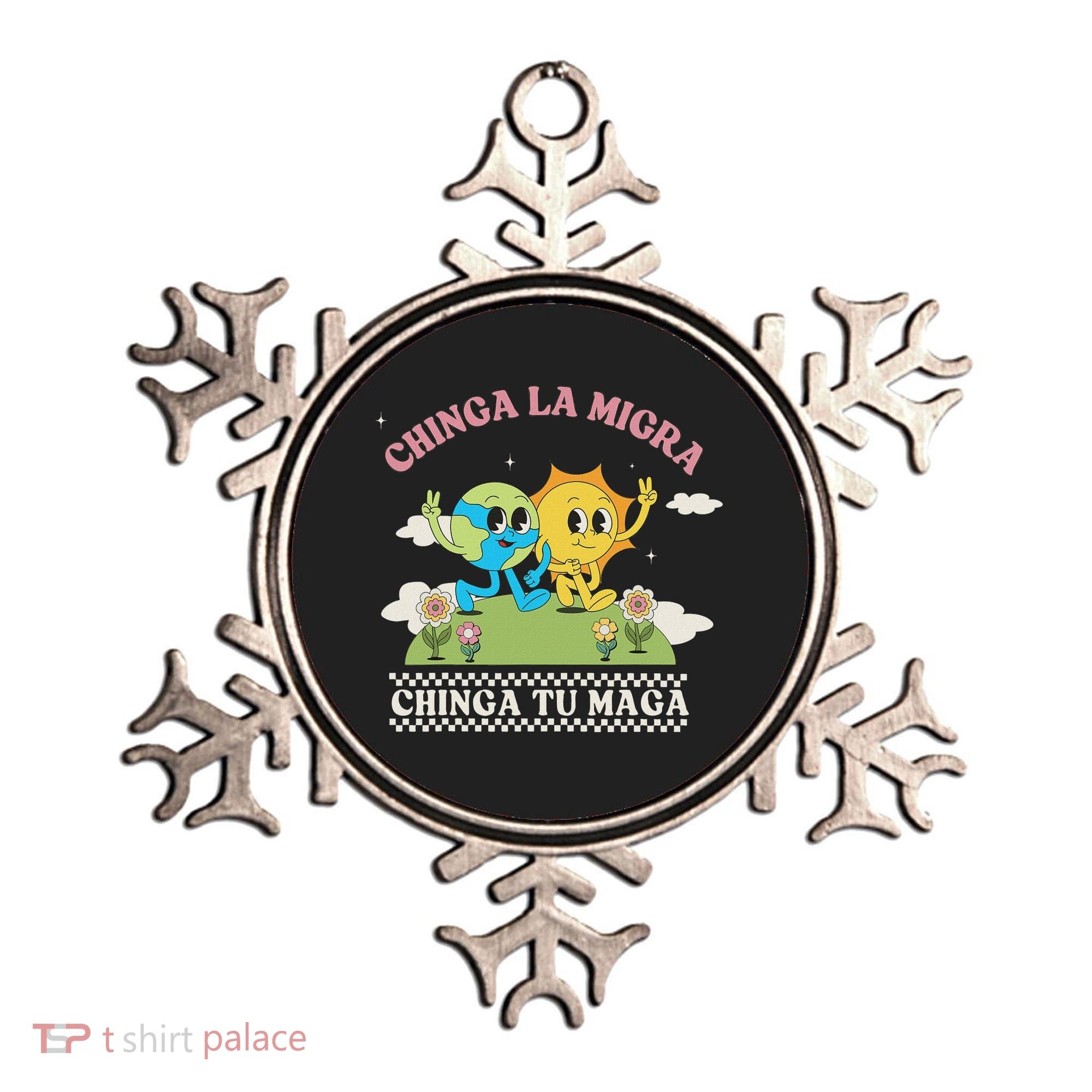 Retro Chinga La Migra Chinga Tu Maga Ornament
