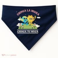 Retro Chinga La Migra Chinga Tu Maga USA-Made Doggie Bandana thumb 0