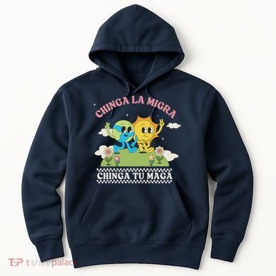 Retro Chinga La Migra Chinga Tu Maga Hoodie