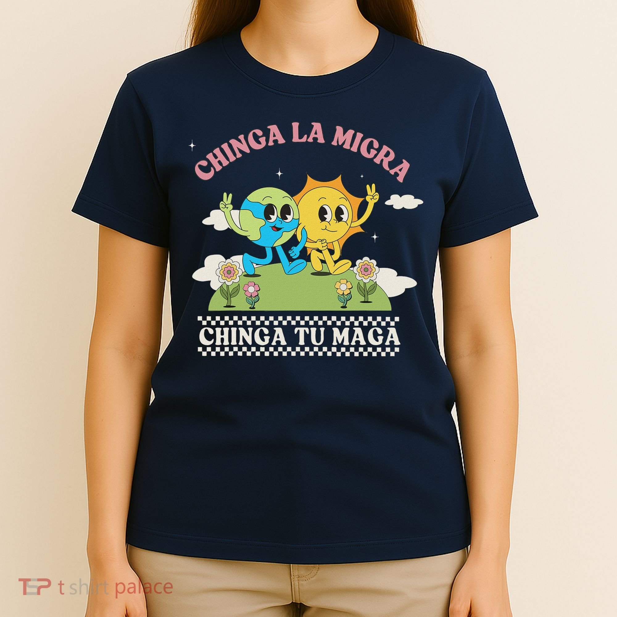 Retro Chinga La Migra Chinga Tu Maga T-Shirt