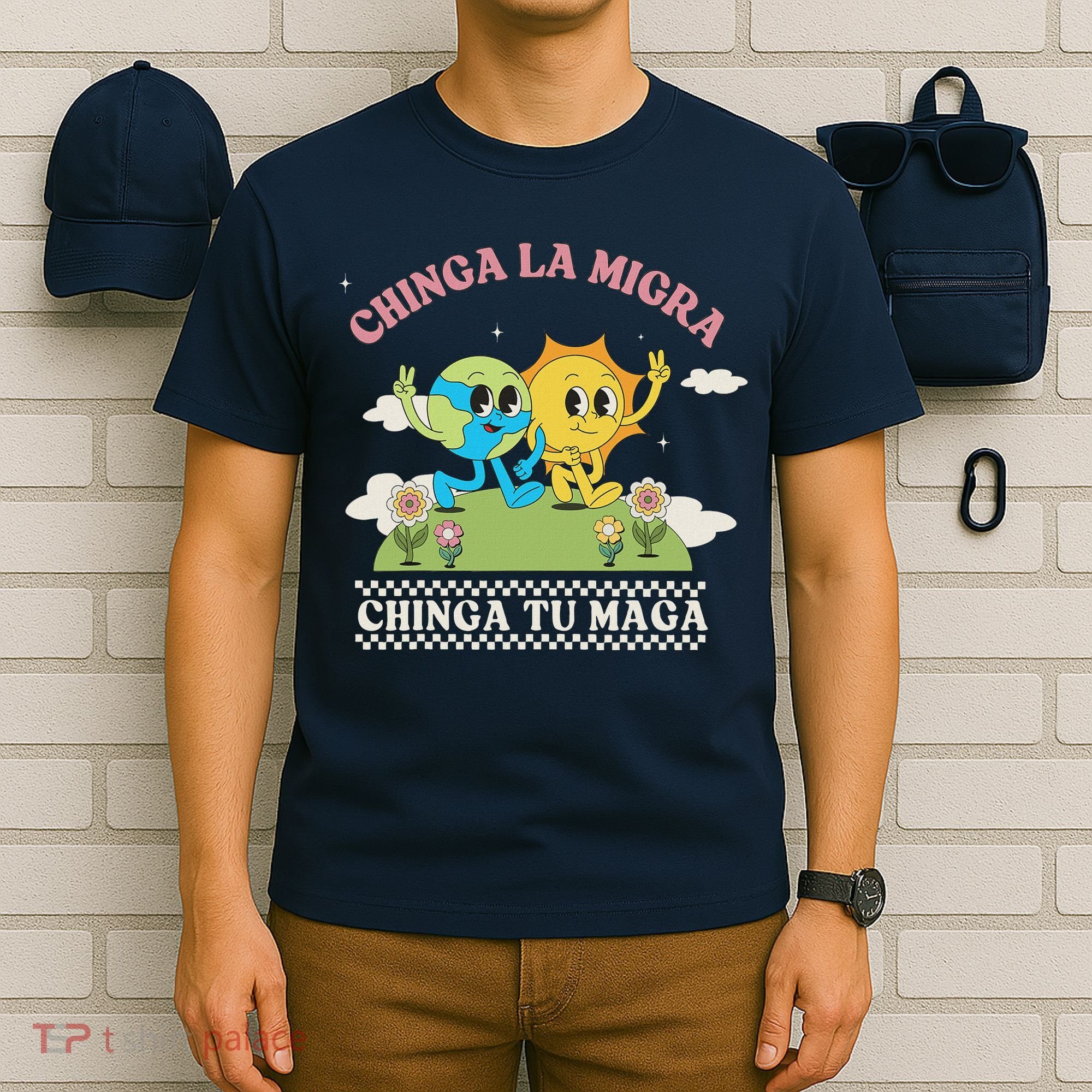 Retro Chinga La Migra Chinga Tu Maga T-Shirt