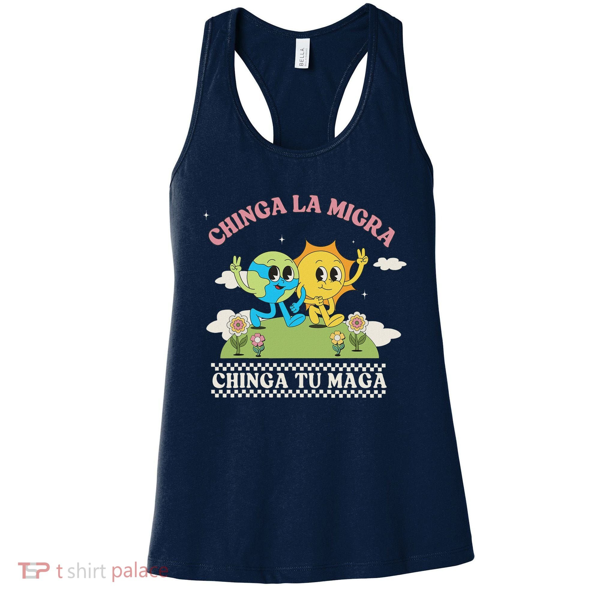Retro Chinga La Migra Chinga Tu Maga Women's Tank Top