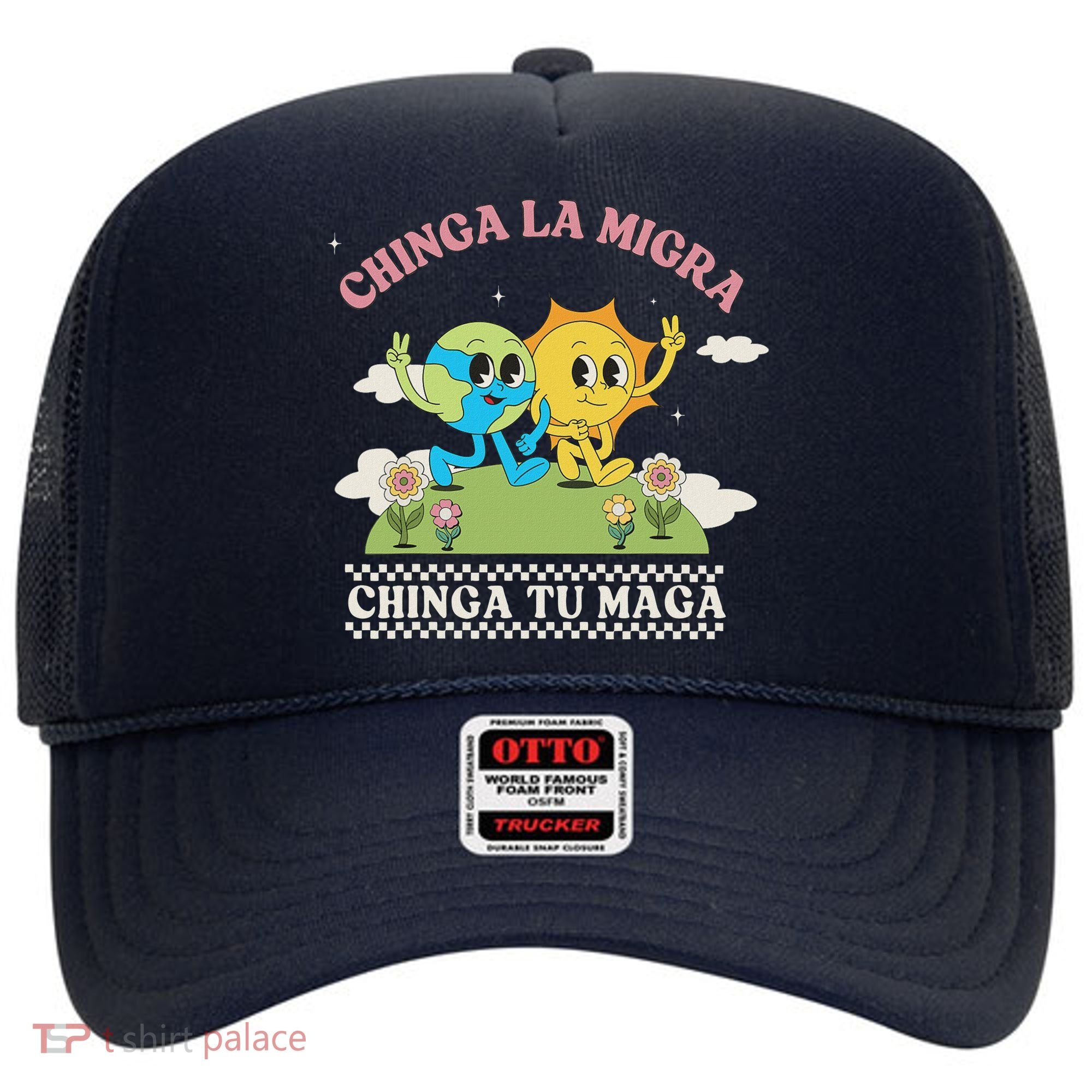 Retro Chinga La Migra Chinga Tu Maga Hat