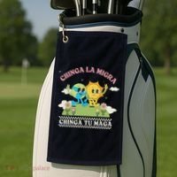 Retro Chinga La Migra Chinga Tu Maga Golf Towel thumb 2
