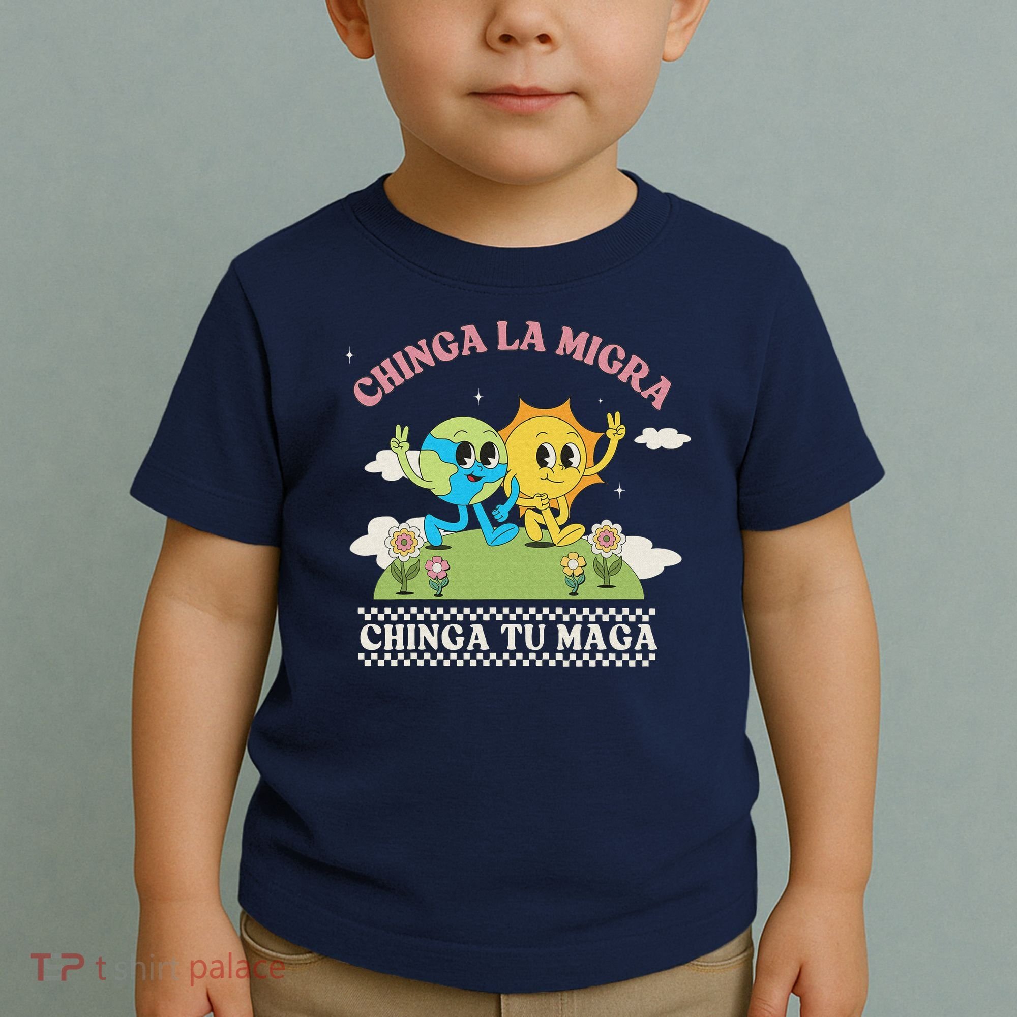 Retro Chinga La Migra Chinga Tu Maga Toddler T-Shirt