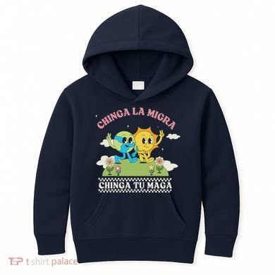 Retro Chinga La Migra Chinga Tu Maga Kids Hoodie