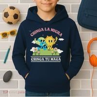 Retro Chinga La Migra Chinga Tu Maga Kids Hoodie thumb 2