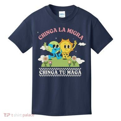Retro Chinga La Migra Chinga Tu Maga Kids T-Shirt