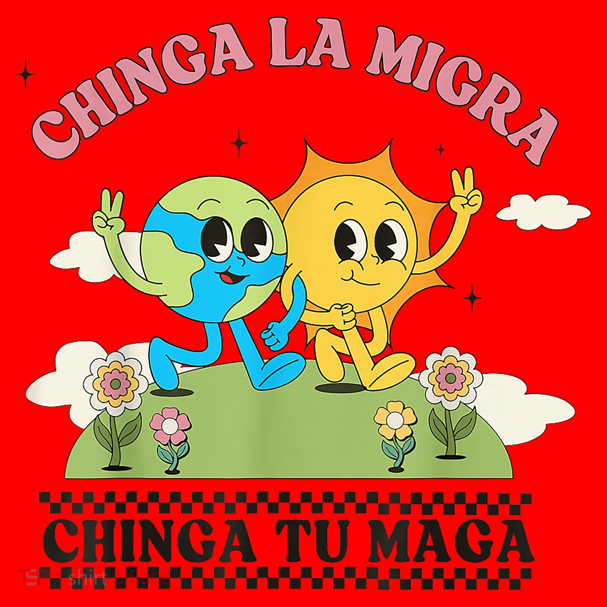 Retro Chinga La Migra Chinga Tu Maga Santa Hat