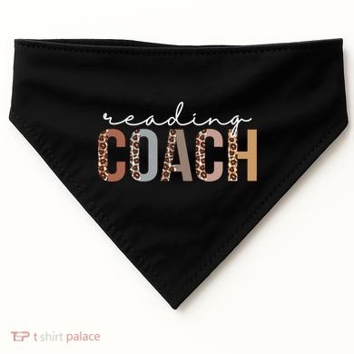 Reading Coach Leopard Appreciation Funny For Women For Work USA-Made Doggie Bandana