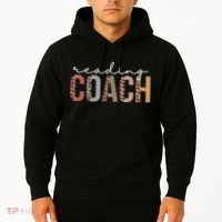 Reading Coach Leopard Appreciation Funny For Women For Work Hoodie thumb 2