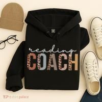 Reading Coach Leopard Appreciation Funny For Women For Work Hoodie thumb 4