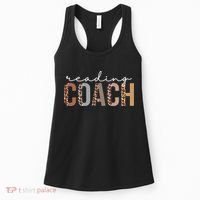 Reading Coach Leopard Appreciation Funny For Women For Work Women's Tank Top thumb 0