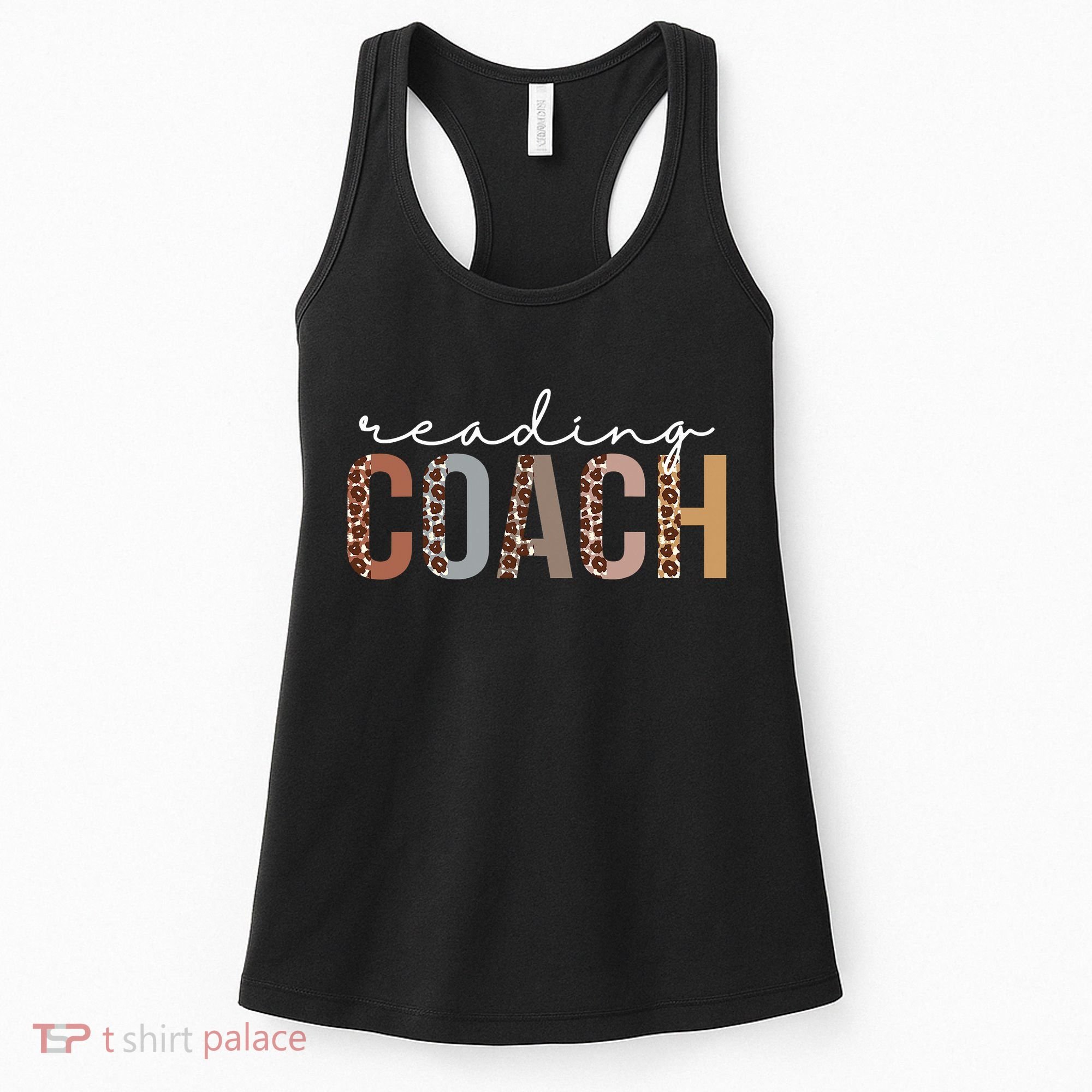 Reading Coach Leopard Appreciation Funny For Women For Work Women's Tank Top