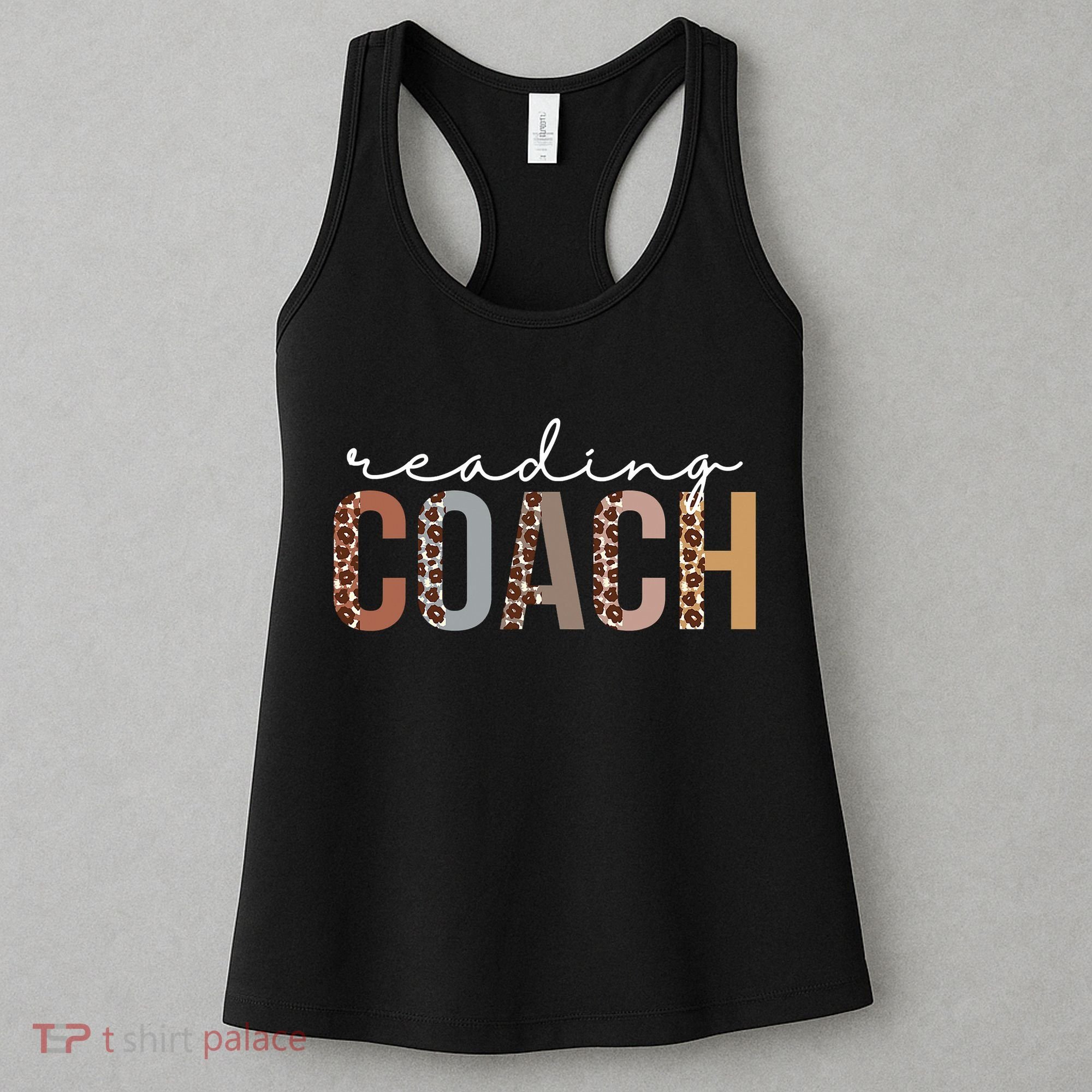 Reading Coach Leopard Appreciation Funny For Women For Work Women's Tank Top