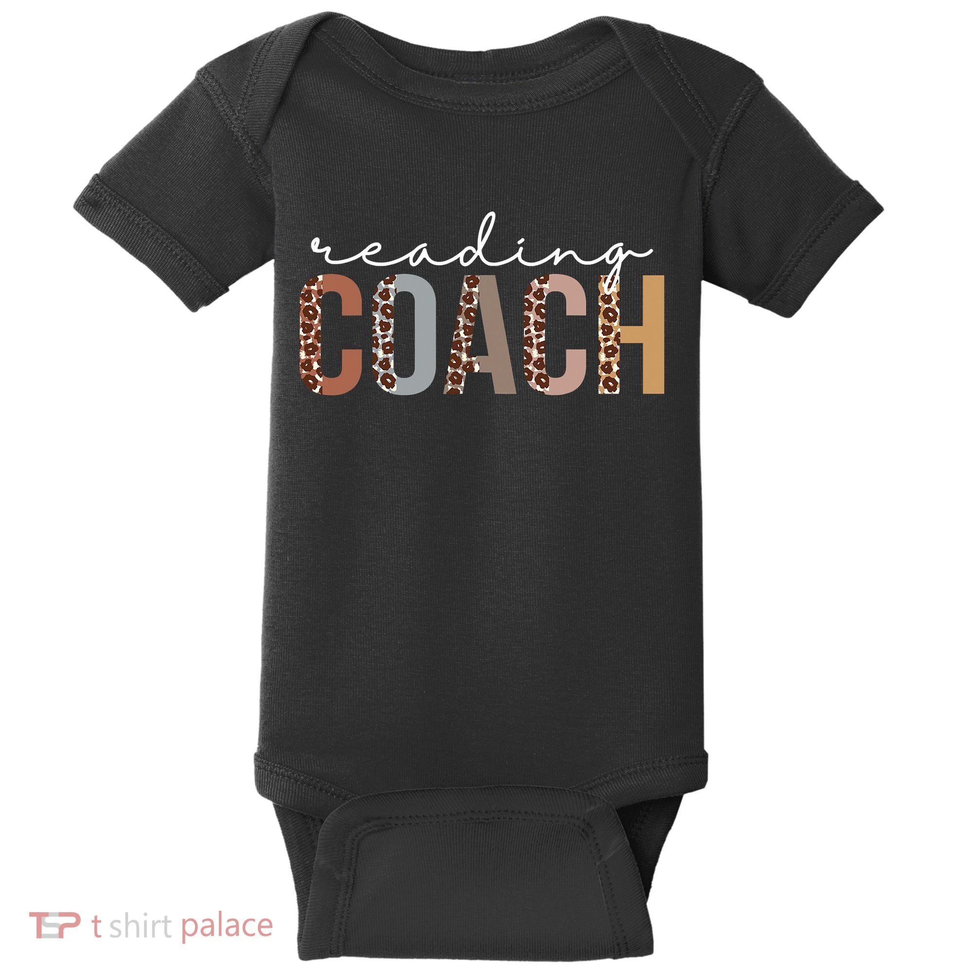 Reading Coach Leopard Appreciation Funny For Women For Work Baby Bodysuit