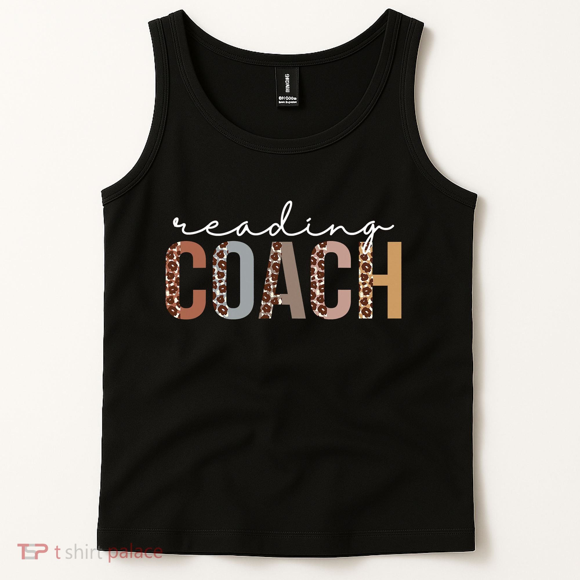 Reading Coach Leopard Appreciation Funny For Women For Work Tank Top