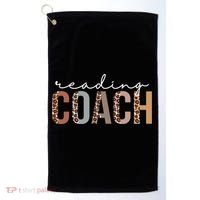 Reading Coach Leopard Appreciation Funny For Women For Work Golf Towel thumb 0