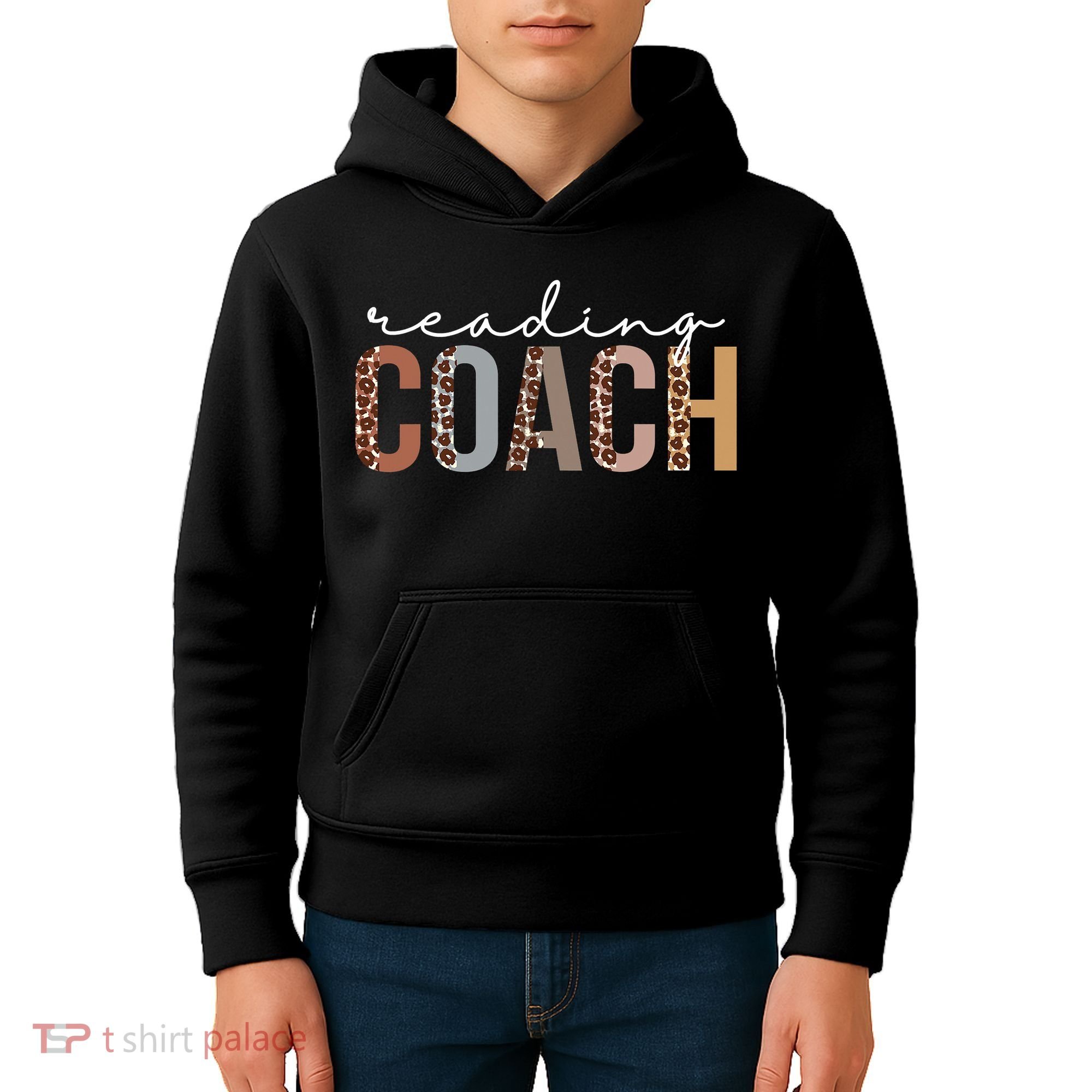 Reading Coach Leopard Appreciation Funny For Women For Work Kids Hoodie