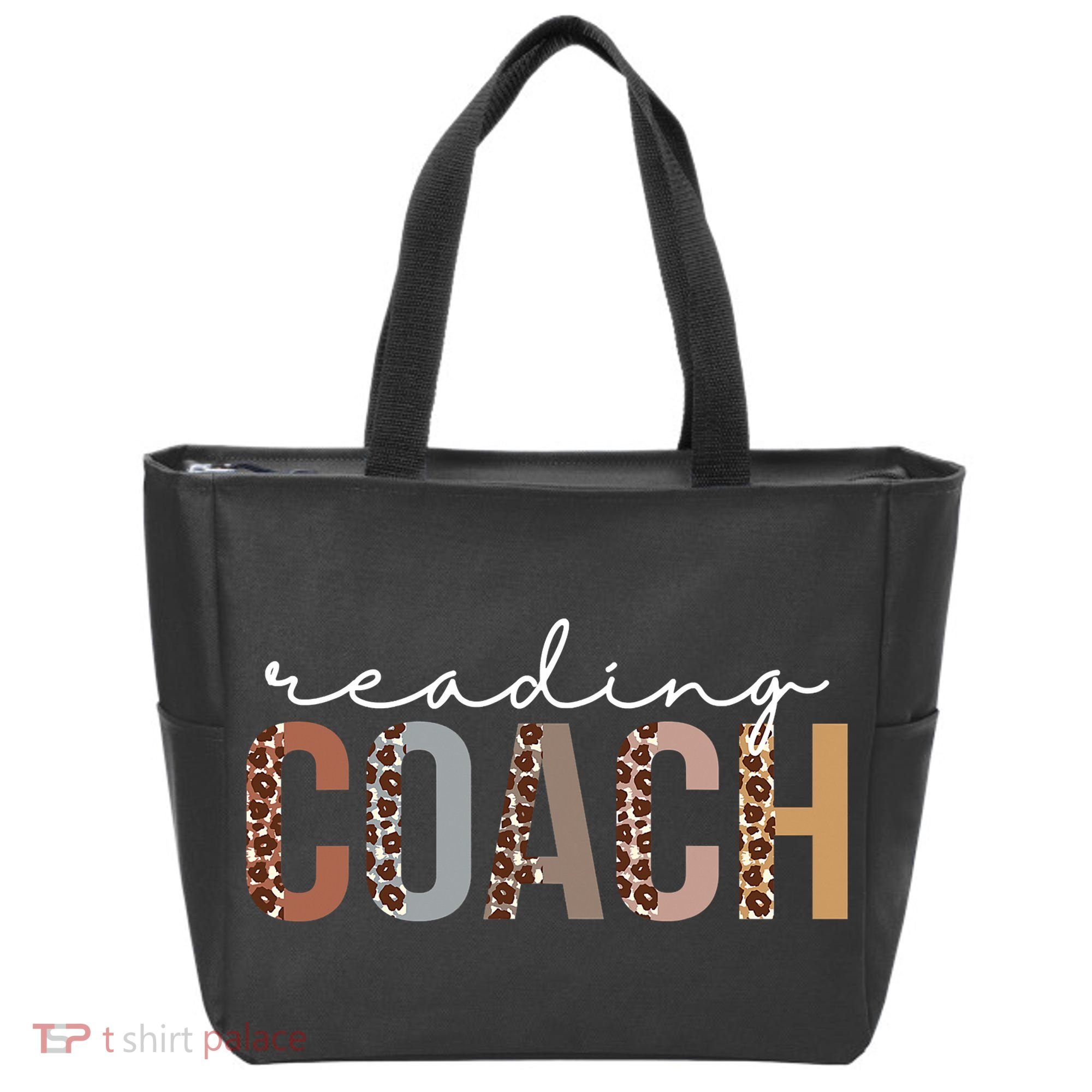 Reading Coach Leopard Appreciation Funny For Women For Work Tote Bag