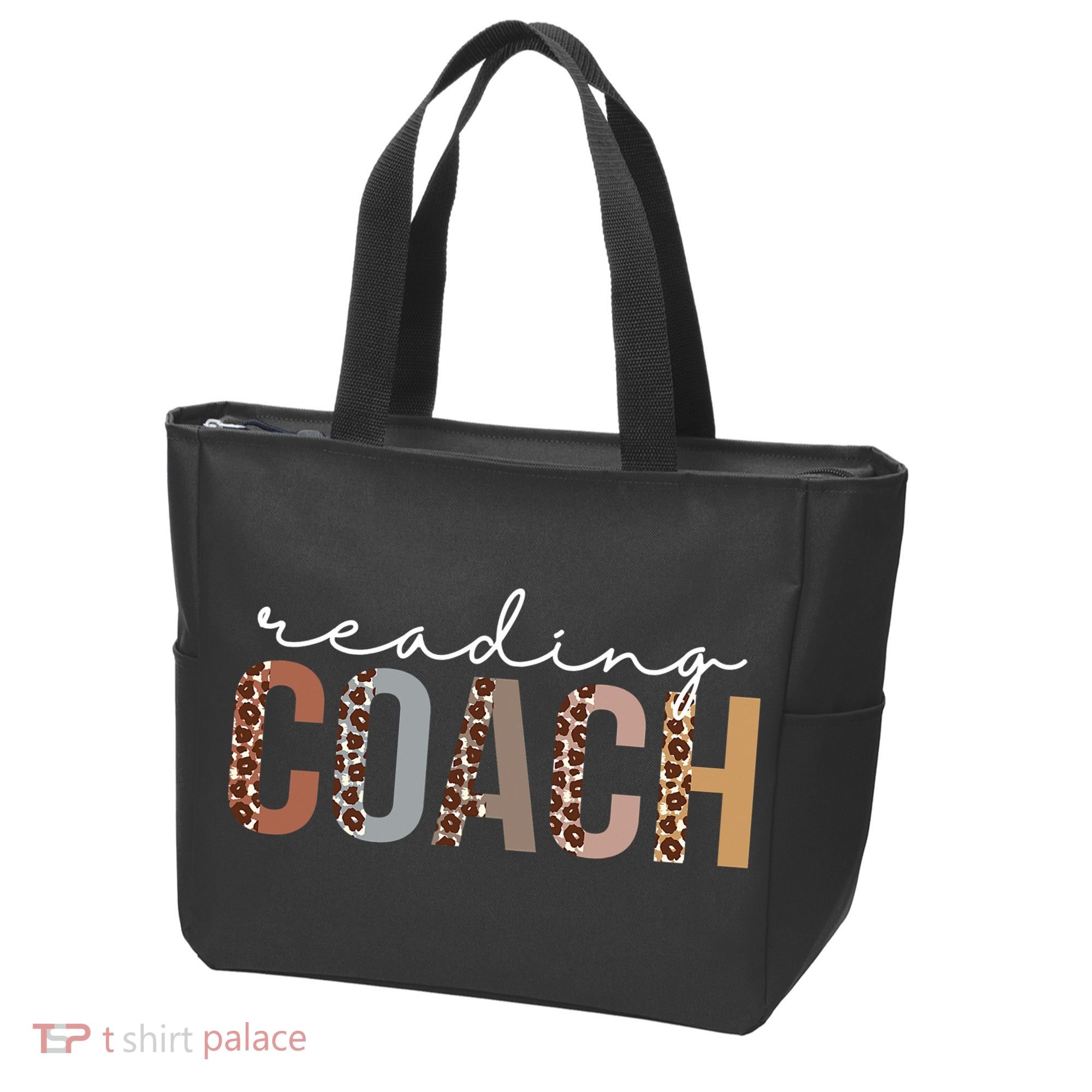 Reading Coach Leopard Appreciation Funny For Women For Work Tote Bag