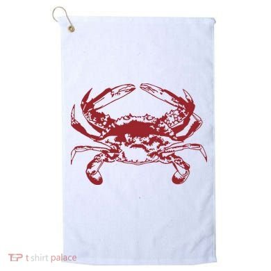 Red Crab, Love Red Crab Golf Towel