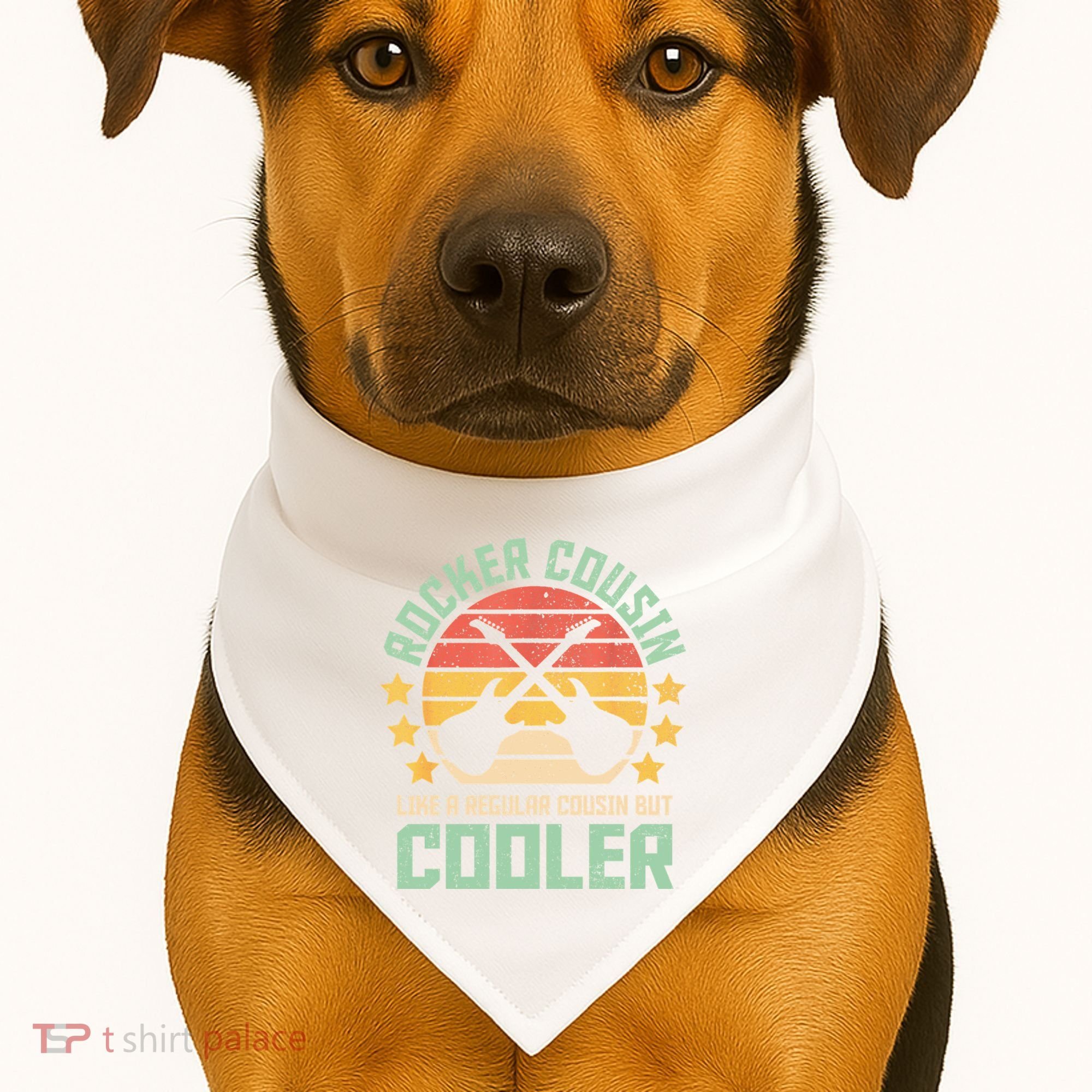 Rocker Cousin Like A Regular Cousin But Cooler USA-Made Doggie Bandana