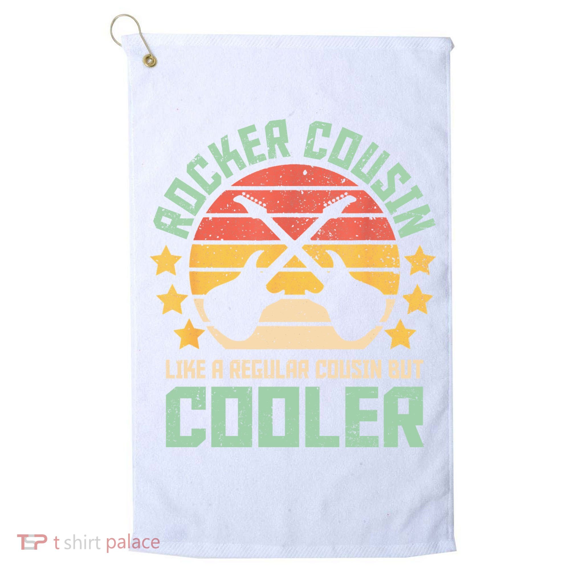 Rocker Cousin Like A Regular Cousin But Cooler Golf Towel